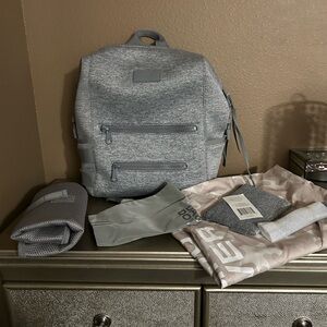Dagne Dover Indi Diaper Backpack Large in Heather Grey